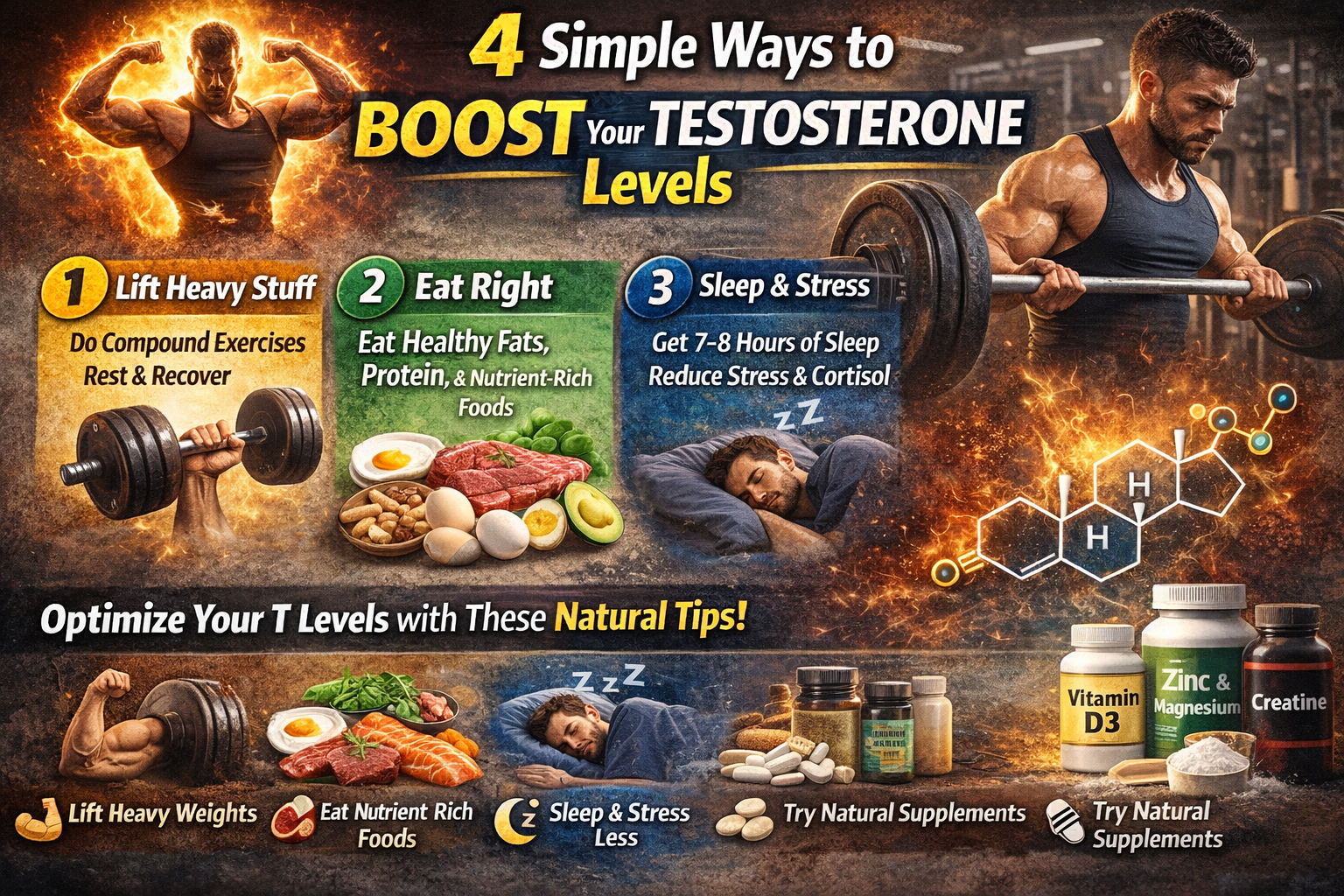 4 Simple Ways to Boost Your Testosterone Levels