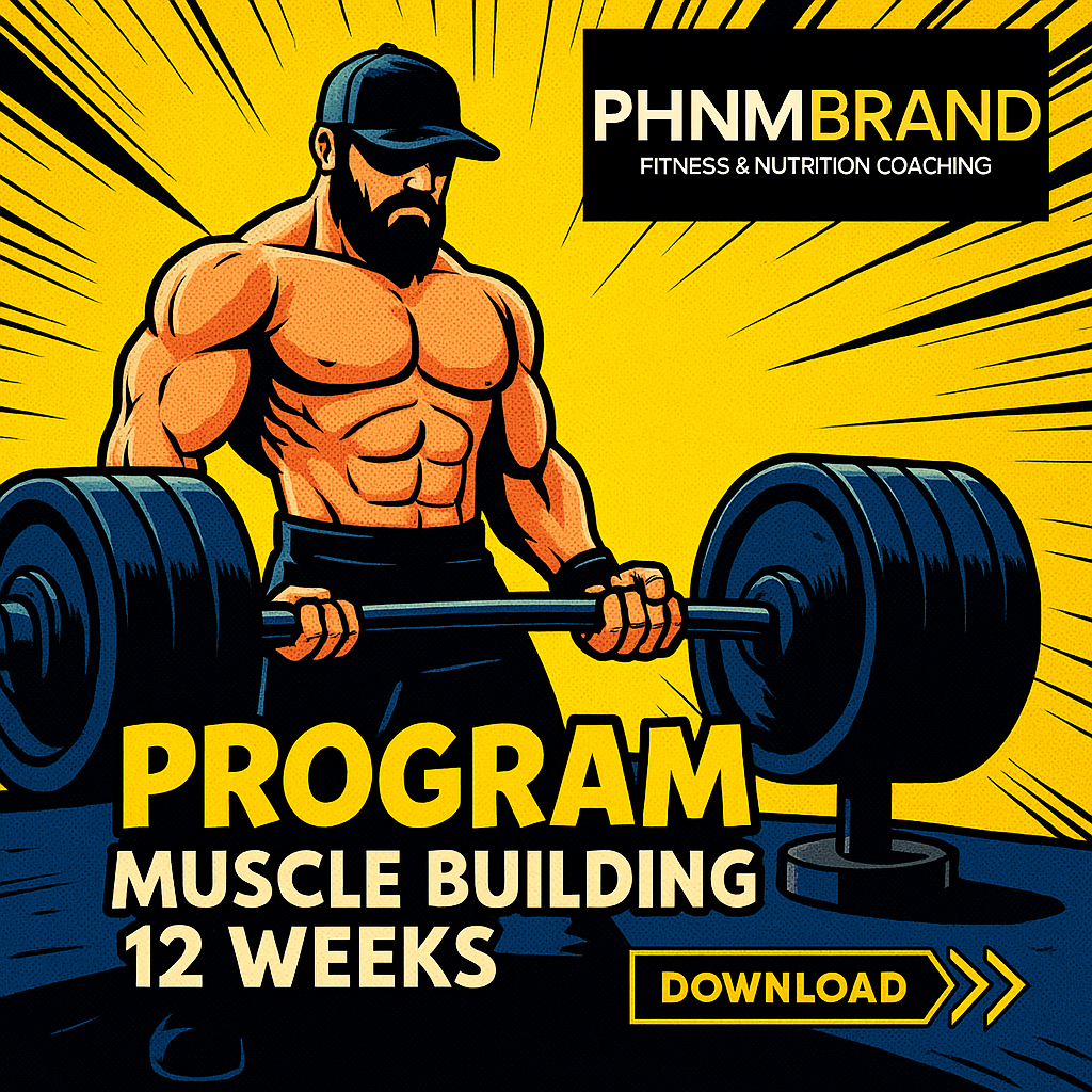 12 Week Muscle Building Workout Plan | PHNM Hypertrophy Training Program | Digital Download